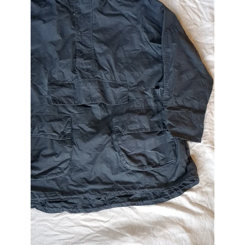 Barbour Engineered Garments Washed Warby Anorak Jacket‎ Pullover Sz Large Black